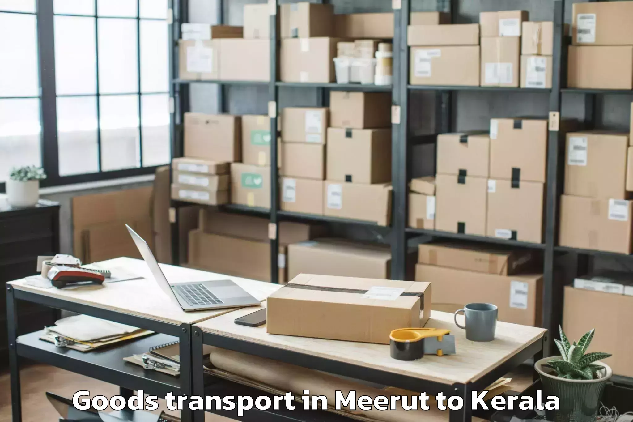 Top Meerut to Central University Of Kerala K Goods Transport Available